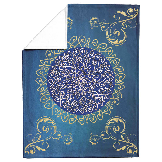 Celtic Burst Fleece Blanket - Cobalt