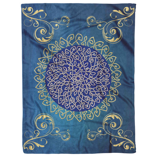 Celtic Burst Fleece Blanket - Cobalt