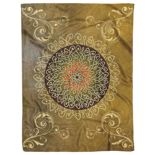 Celtic Burst Fleece Blanket - Harvest