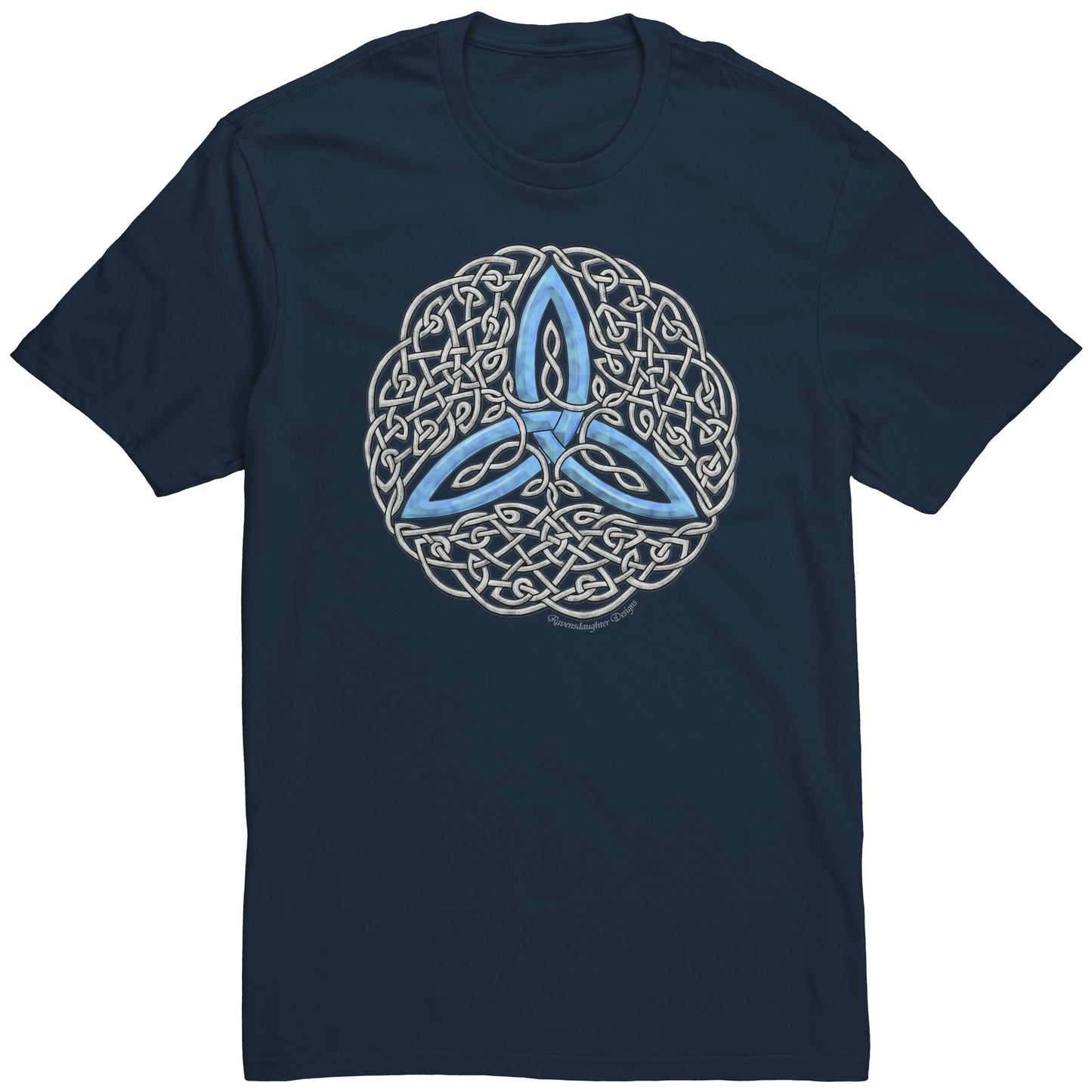 Celtic Flourish Trinity Knot - Blue Unisex T-Shirt