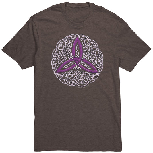 Celtic Flourish Trinity Knot - Purple Unisex T-Shirt