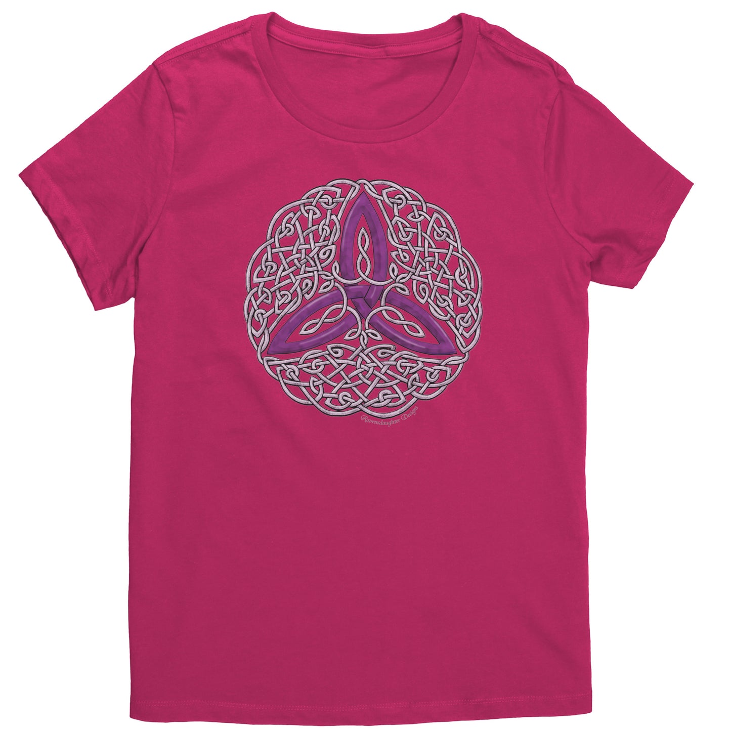 Celtic Flourish Trinity Knot - Purple Womens T-Shirt