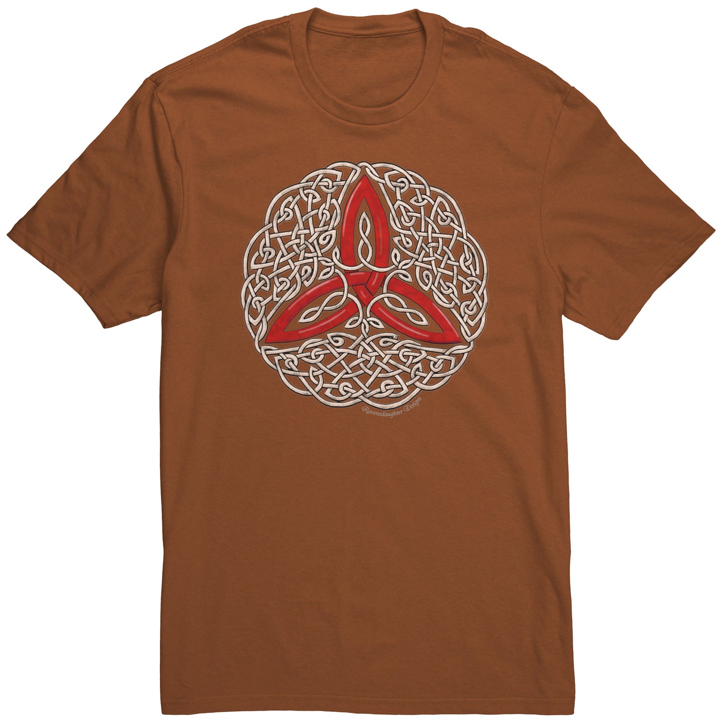 Celtic Flourish Trinity Knot - Red Unisex T-Shirt