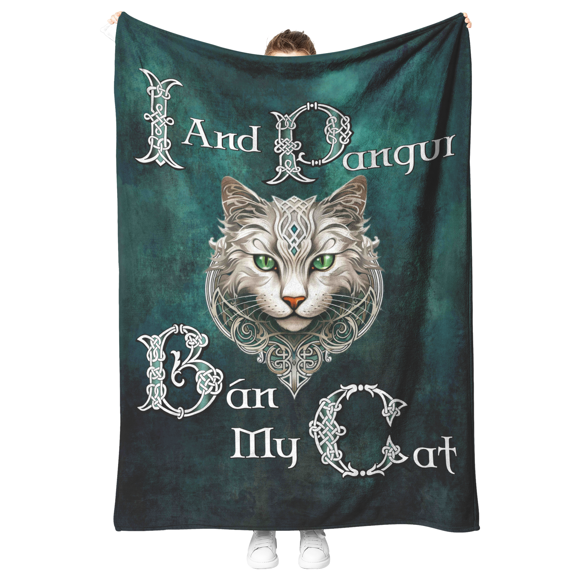 Celtic_Pangur_Ban_Fleece_Blanket_V_Blanket_Model_Mockup.png