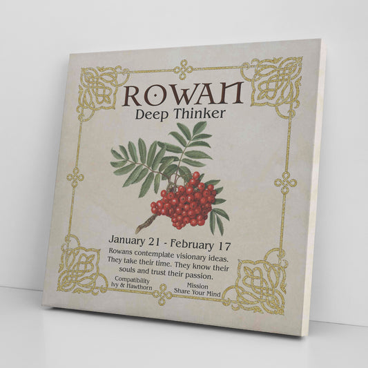 Celtic Tree Zodiac Canvas Print - Rowan