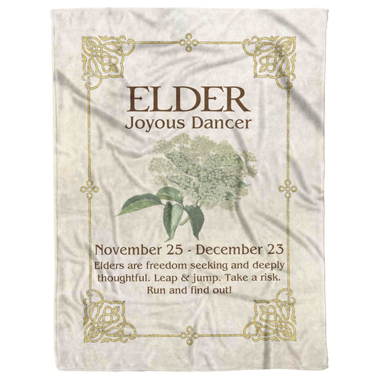 Celtic Tree Zodiac Fleece Blanket - Elder