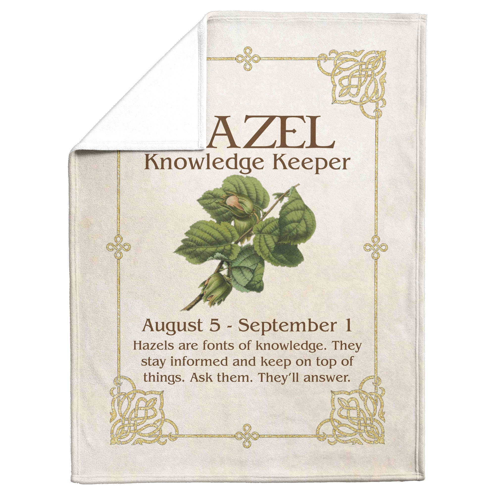 Celtic Tree Zodiac HAZEL, The Knowledge Keeper August 5 to Septemb