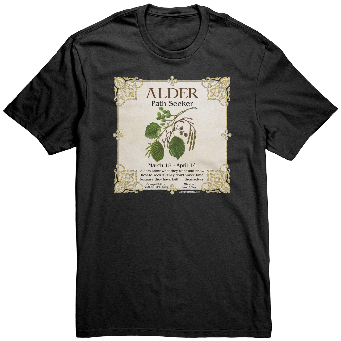 Celtic Tree Zodiac Unisex T-shirt - Alder