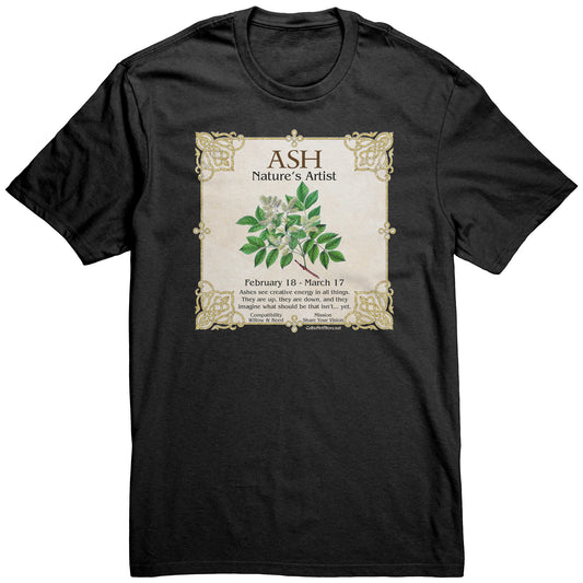 Celtic Tree Zodiac Unisex T-shirt - Ash