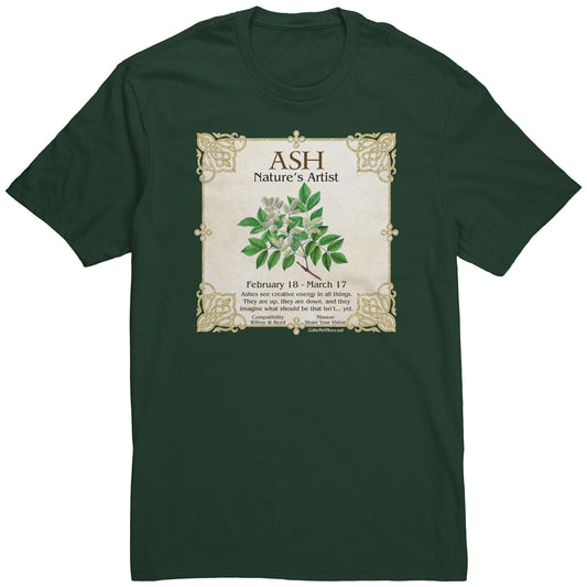 Celtic Tree Zodiac Unisex T-shirt - Ash