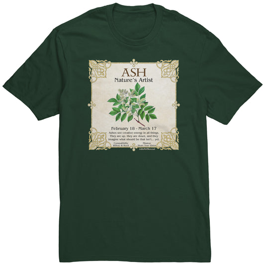 Celtic Tree Zodiac Unisex T-shirt - Ash