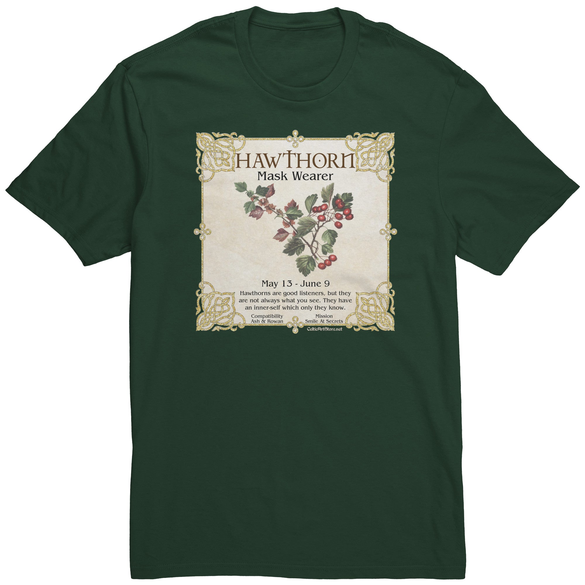 Celtic Tree Zodiac HAWTHORN, The Mask Wearer May 13 to June 9