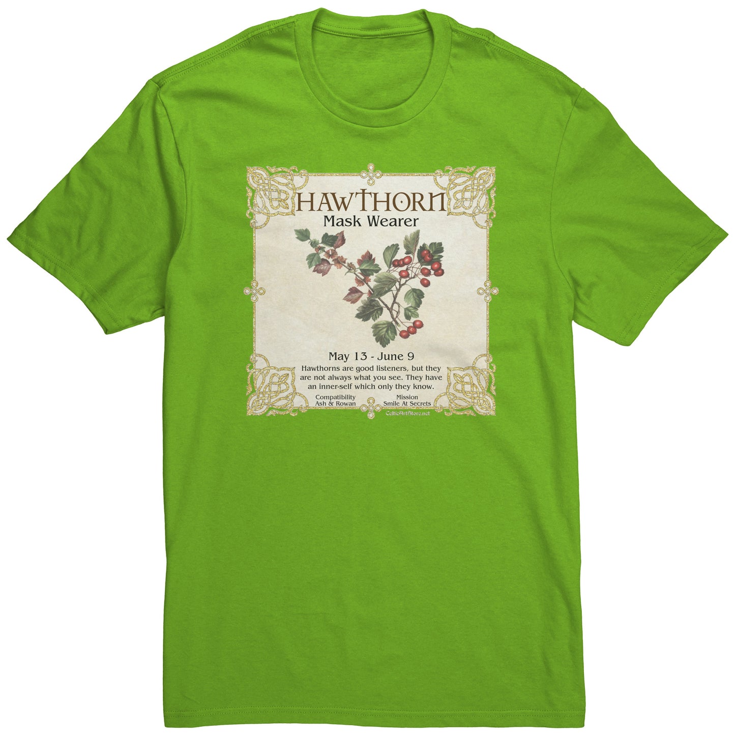 Celtic Tree Zodiac Unisex T-shirt - Hawthorn