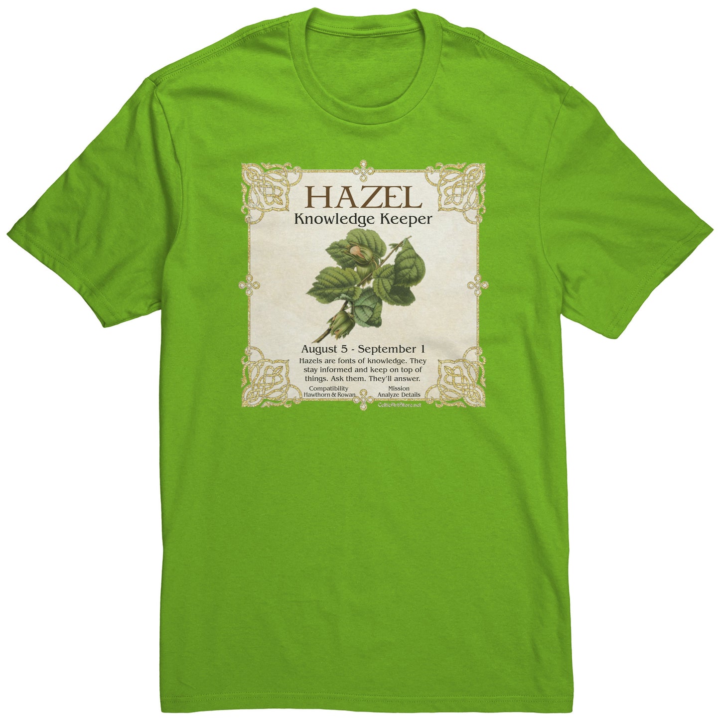 Celtic Tree Zodiac Unisex T-shirt - Hazel