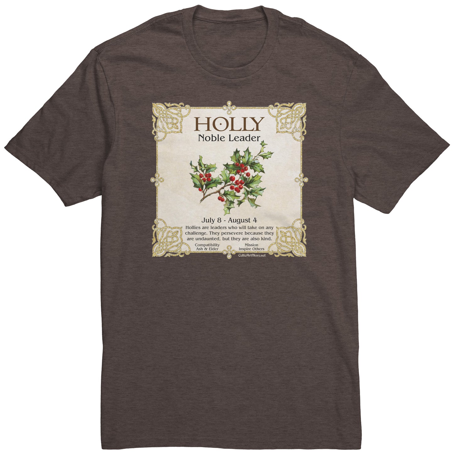 Celtic Tree Zodiac Unisex T-shirt - Holly