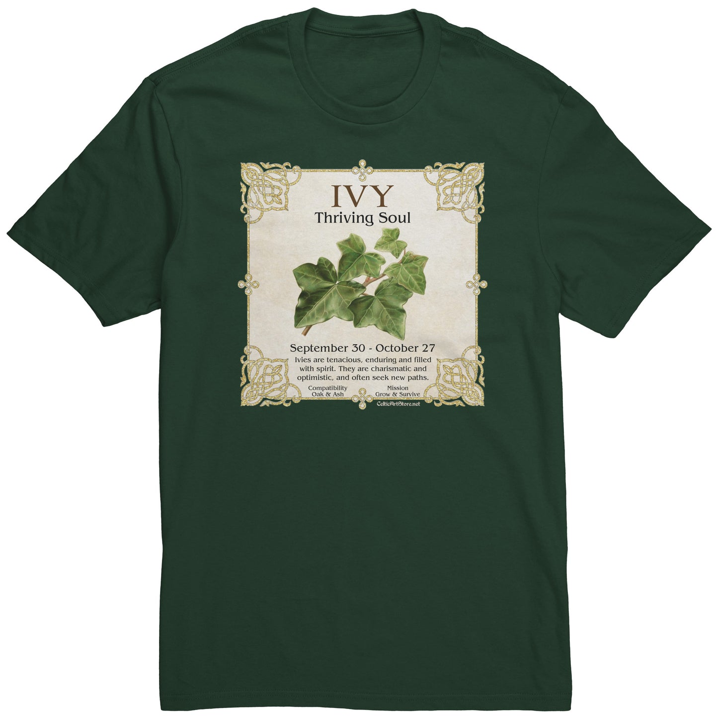 Celtic Tree Zodiac Unisex T-shirt - Ivy