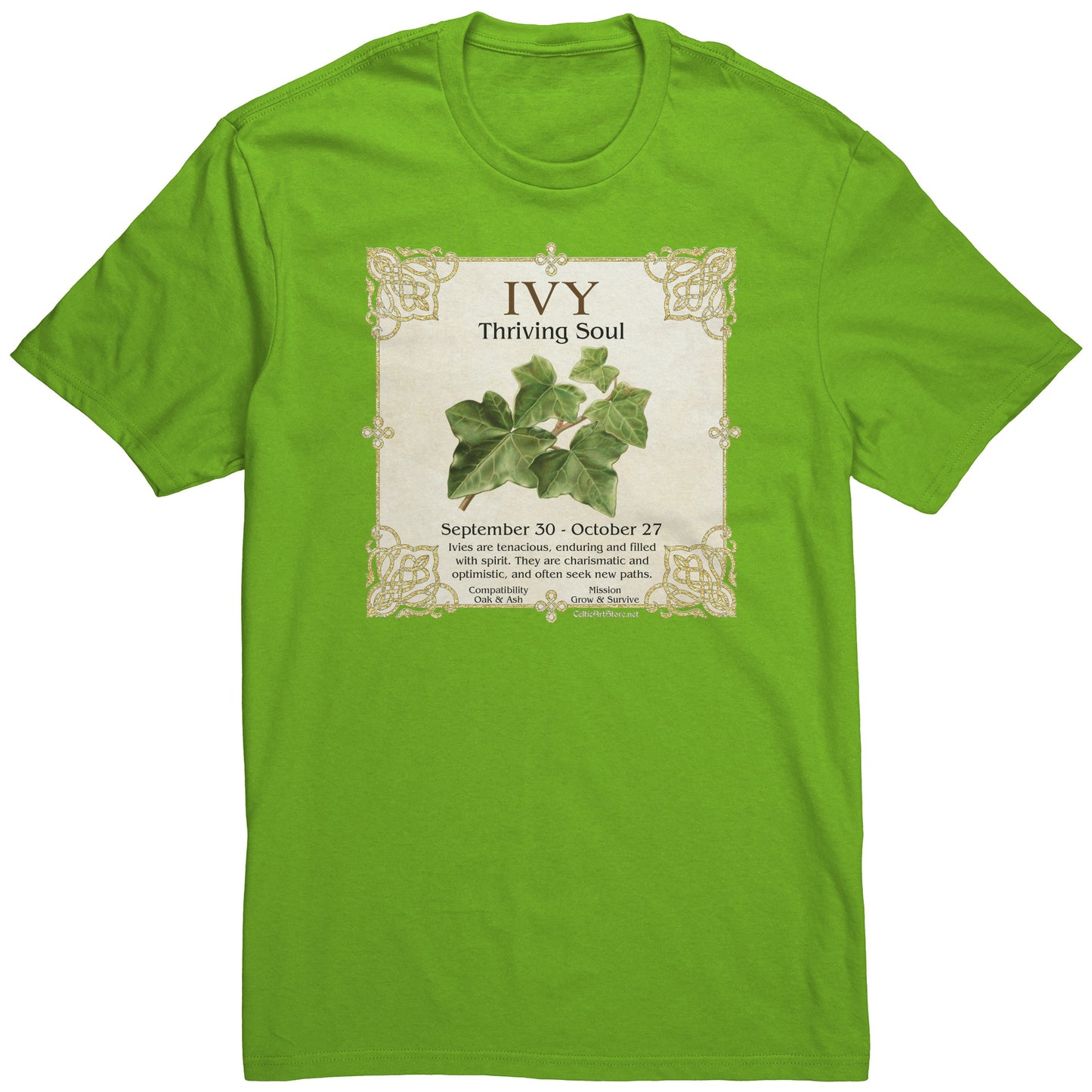 Celtic Tree Zodiac Unisex T-shirt - Ivy