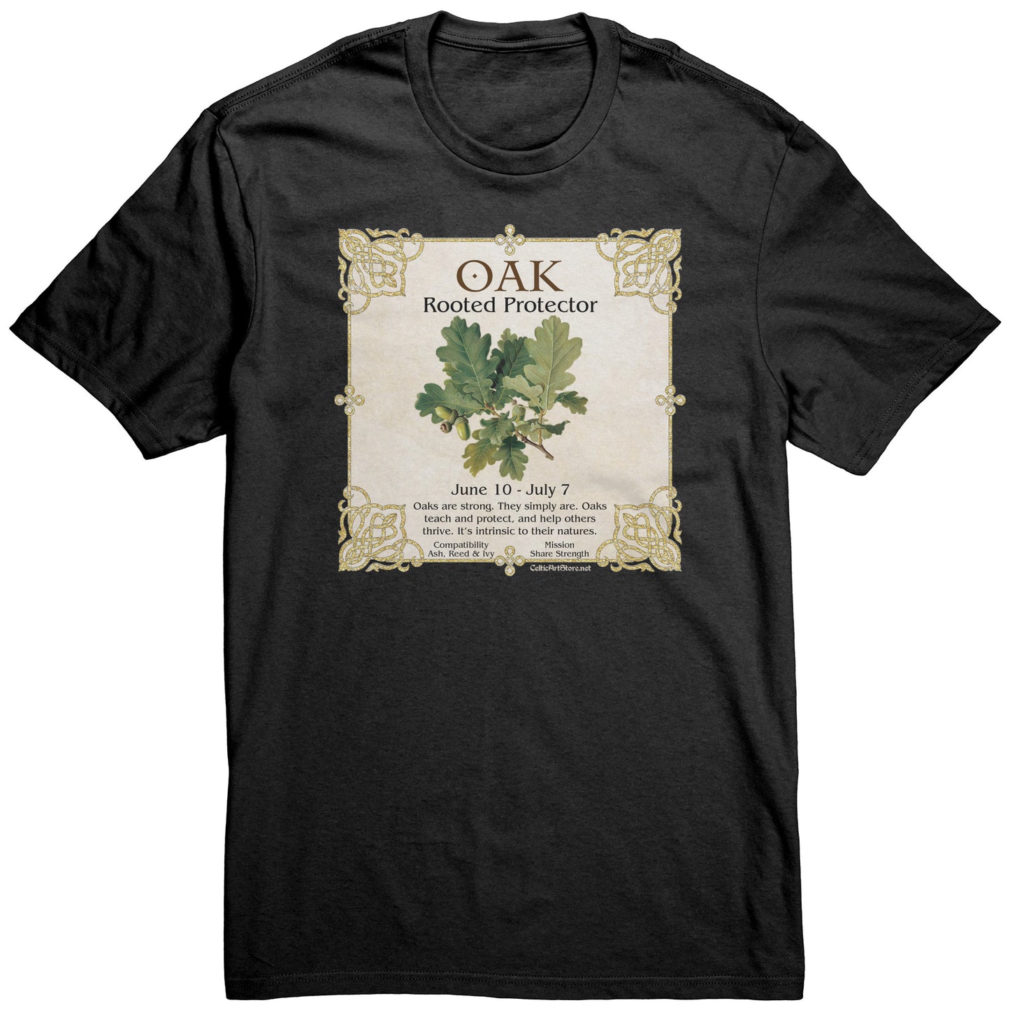 Celtic Tree Zodiac Unisex T-shirt - Oak