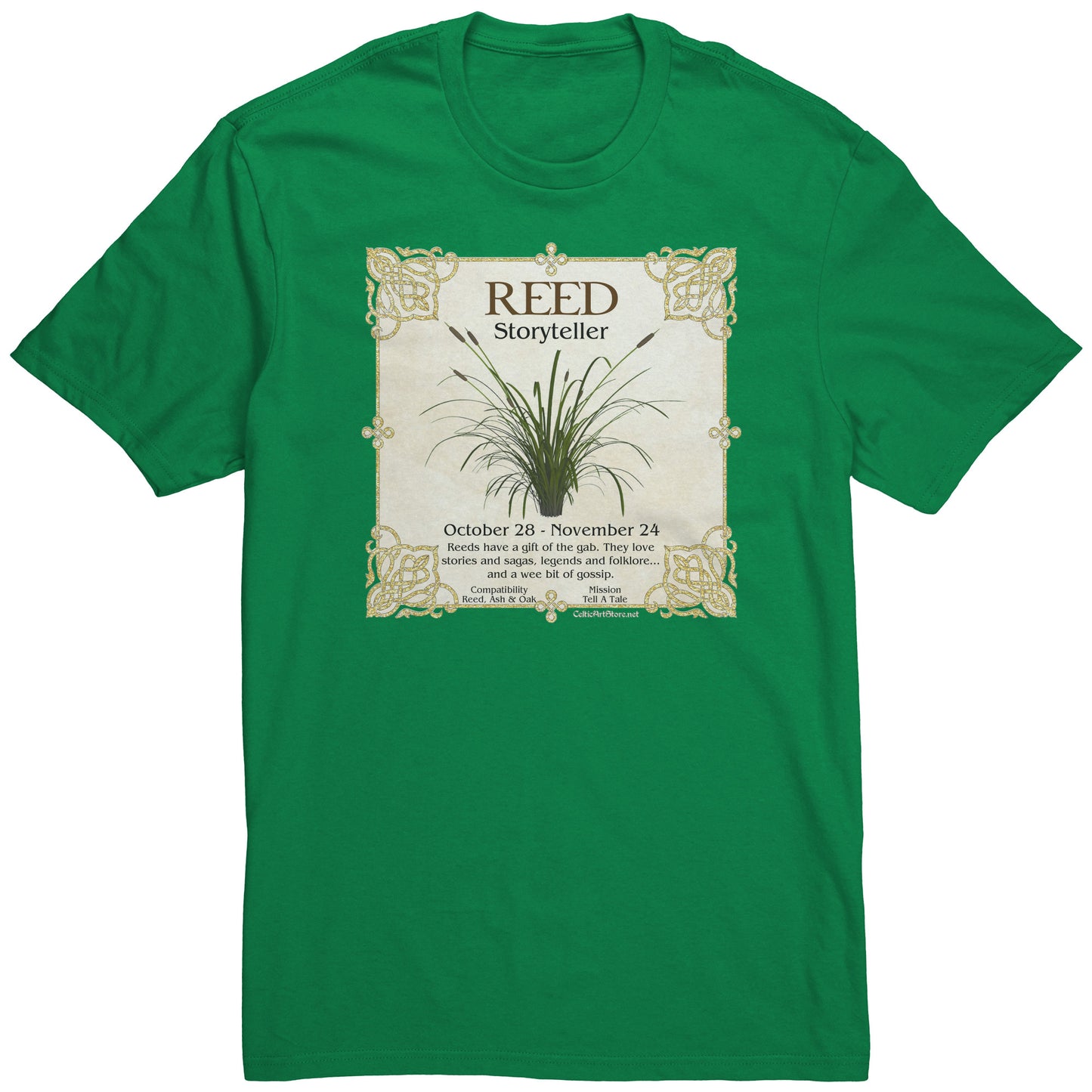 Celtic Tree Zodiac Unisex T-shirt - Reed