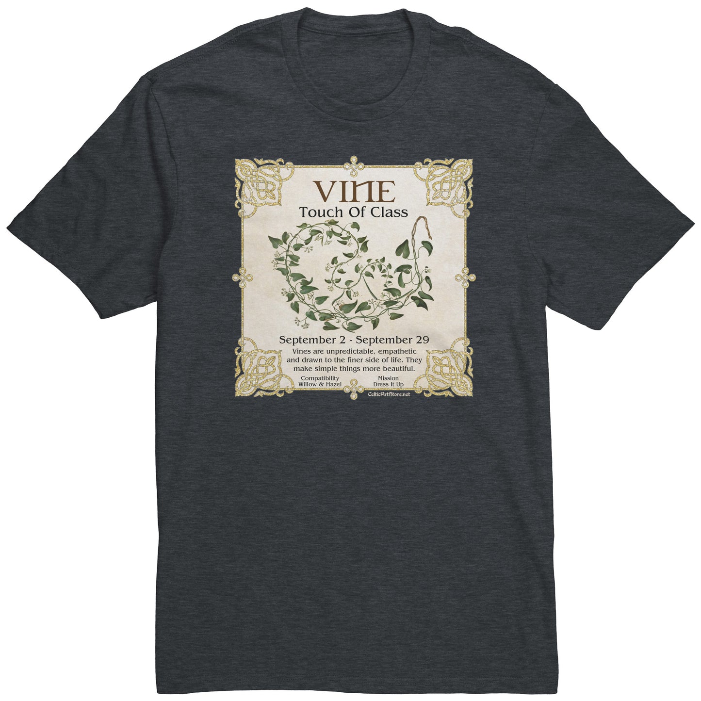 Celtic Tree Zodiac Unisex T-shirt - Vine