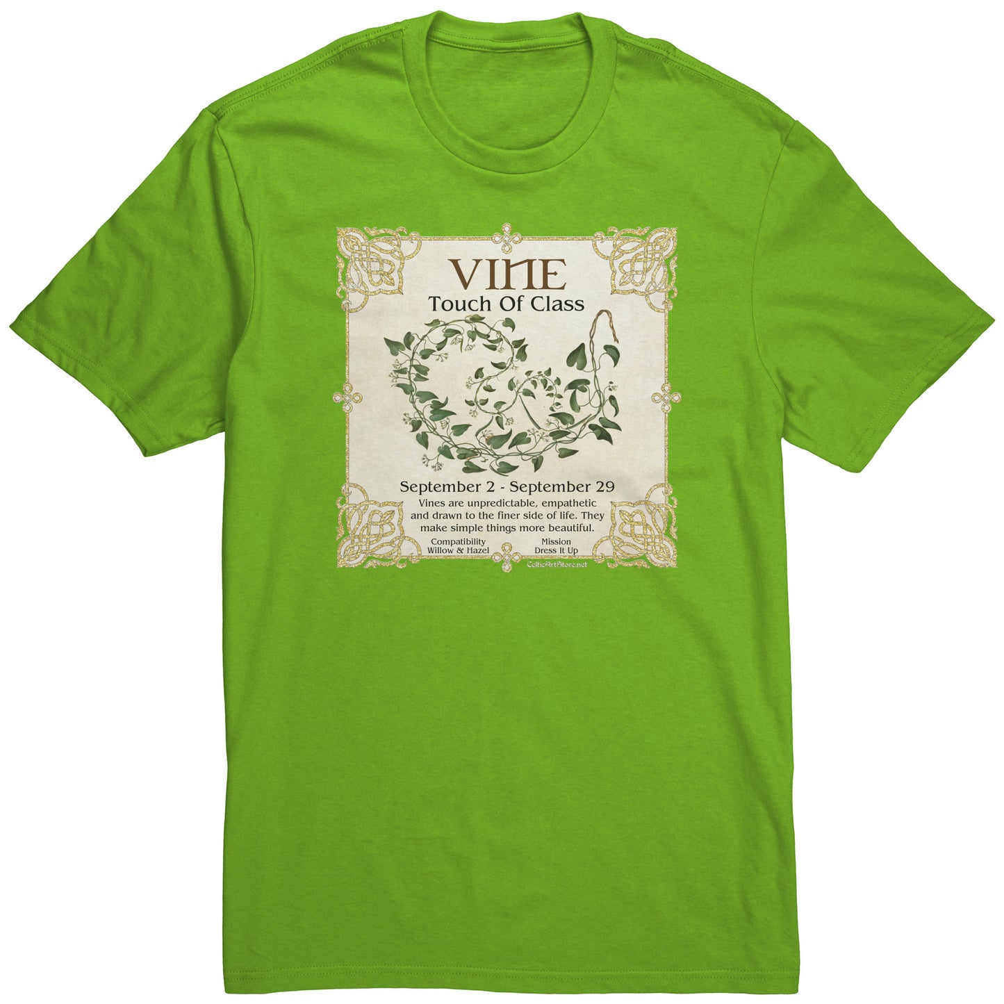 Celtic Tree Zodiac Unisex T-shirt - Vine