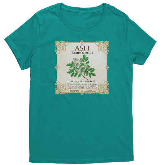 Celtic Tree Zodiac Women's T-shirt - Ash