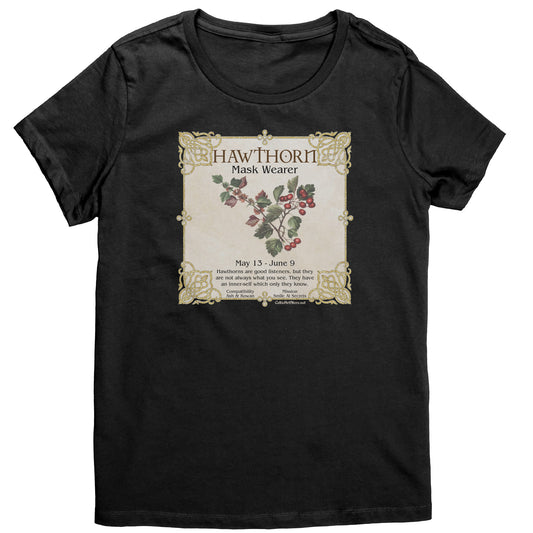 Celtic Tree Zodiac Women's T-shirt - Hawthorn