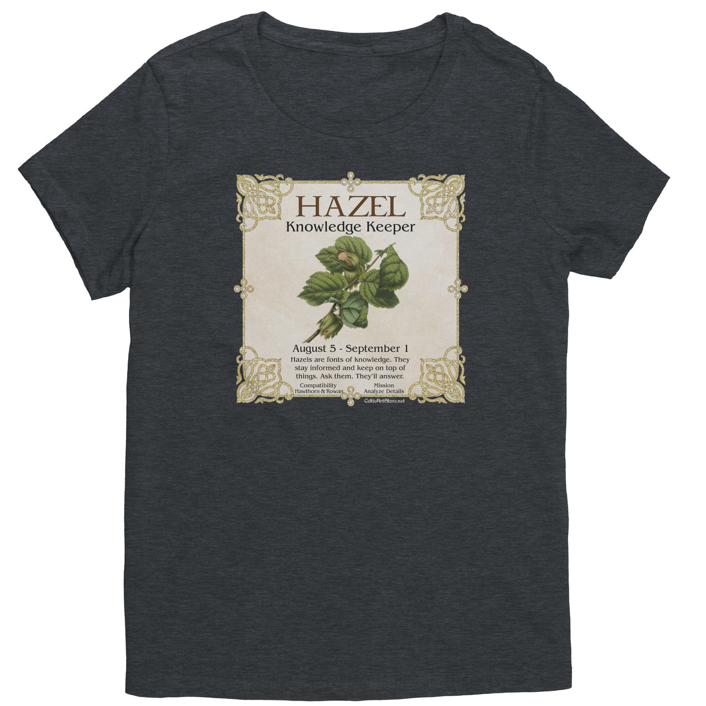 Celtic Tree Zodiac Women's T-shirt - Hazel