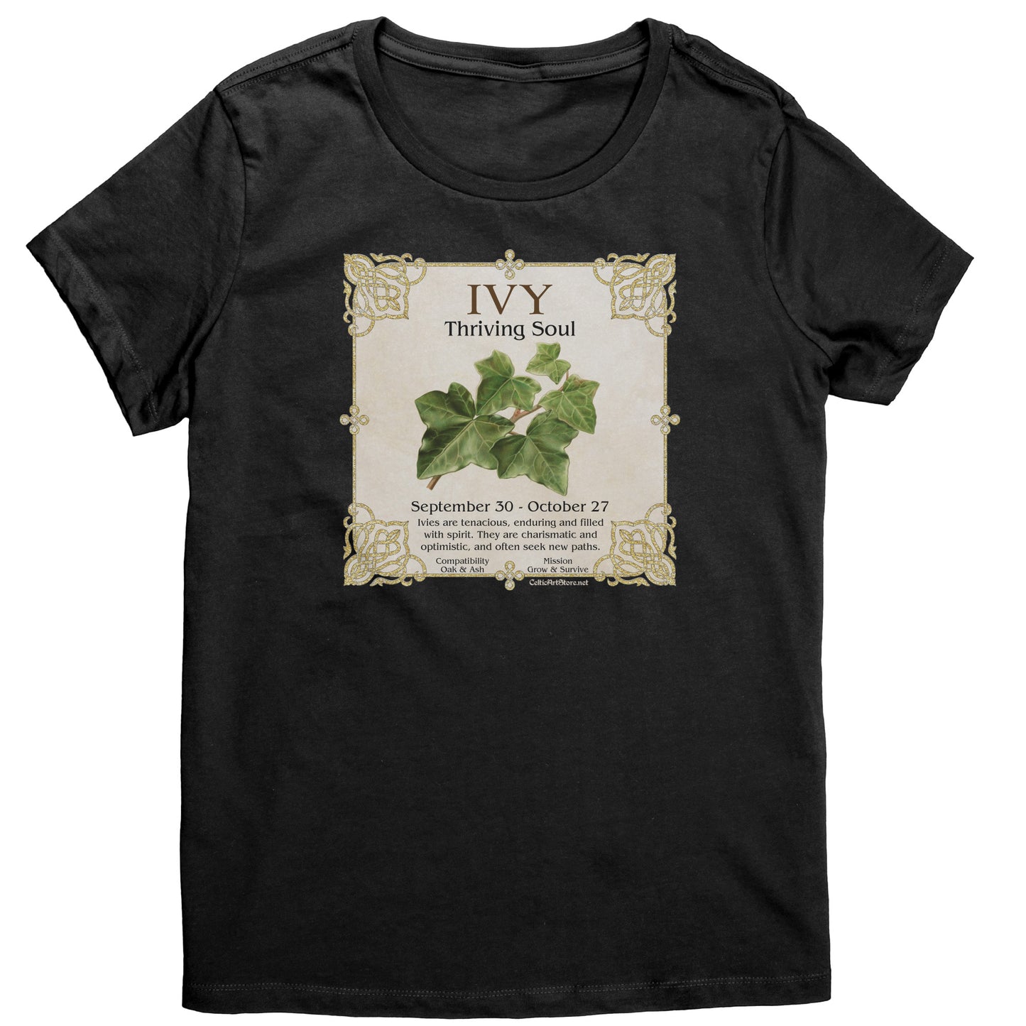 Celtic Tree Zodiac Women's T-shirt - Ivy