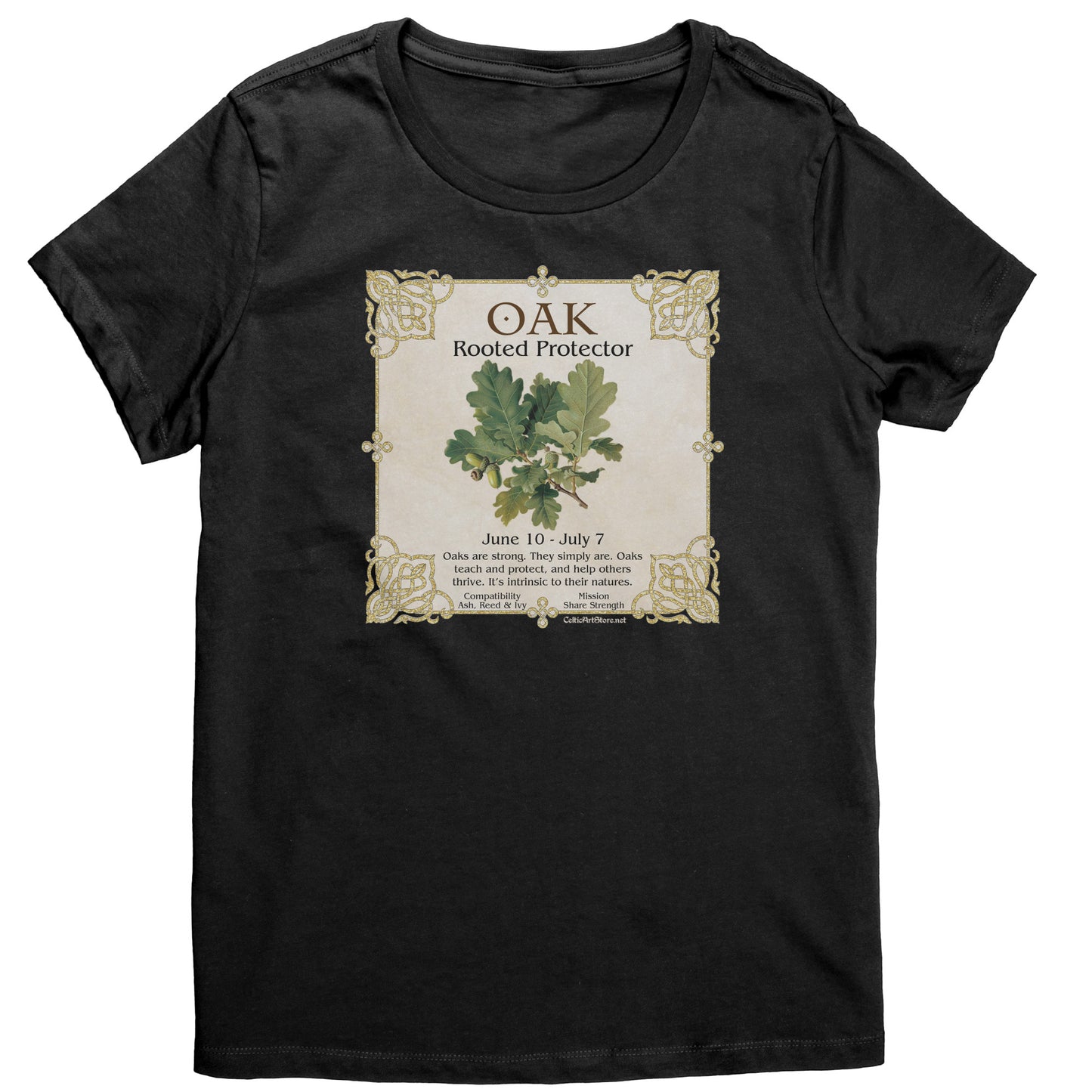 Celtic Tree Zodiac Women's T-shirt - Oak