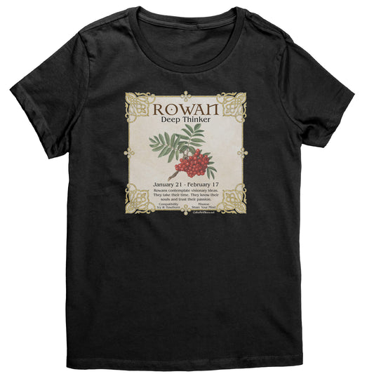 Celtic Tree Zodiac Women's T-shirt - Rowan