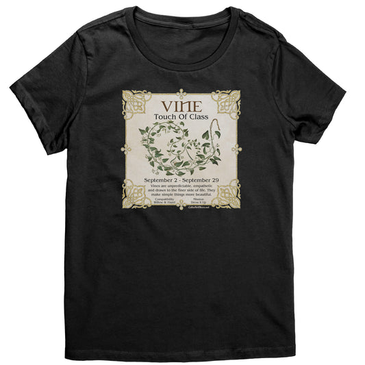 Celtic Tree Zodiac Women's T-shirt - Vine