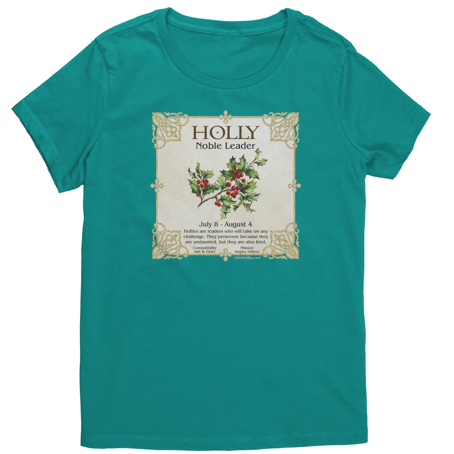 Celtic Tree Zodiac Women's T-shirt - Holly