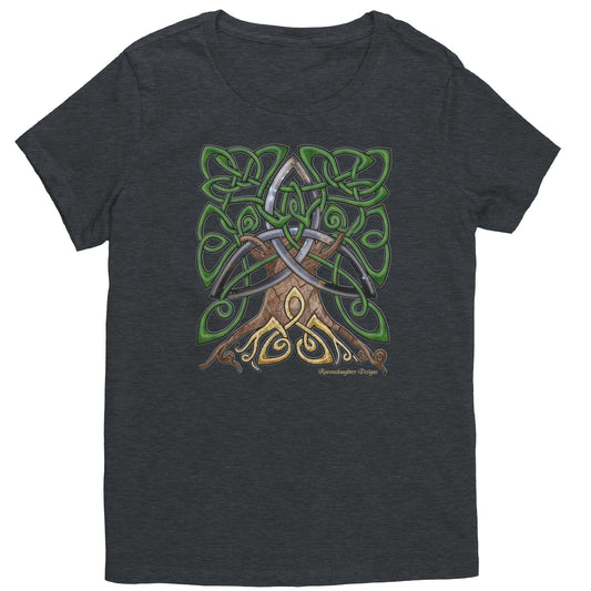 Celtic Trinity Tree - Cosmic Womens T-Shirt