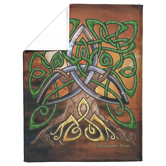 Celtic Trinity Tree - Samhain Fleece Blanket