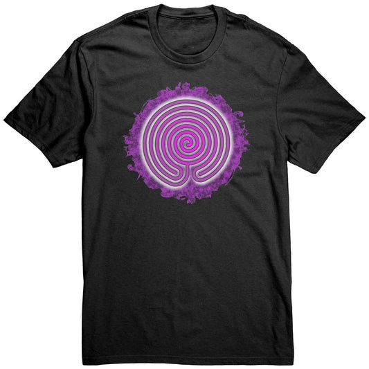 Chakra Vyuha Labyrinth Purple Grunge Unisex T-shirt