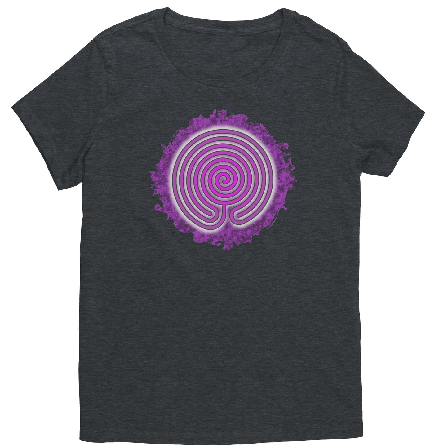Chakra Vyuha Labyrinth Purple Grunge Women's T-shirt