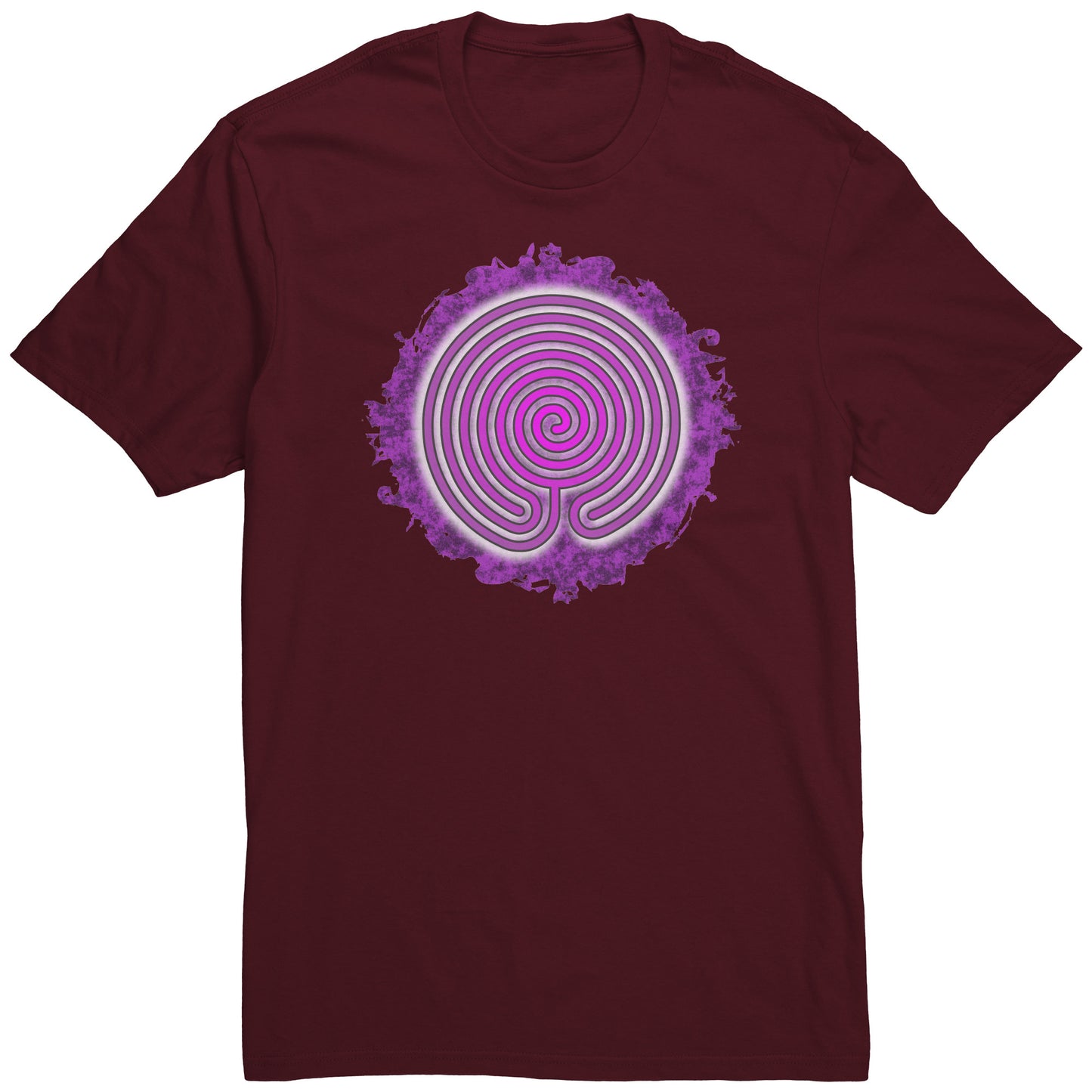 Chakra Vyuha Labyrinth Purple Grunge Unisex T-shirt