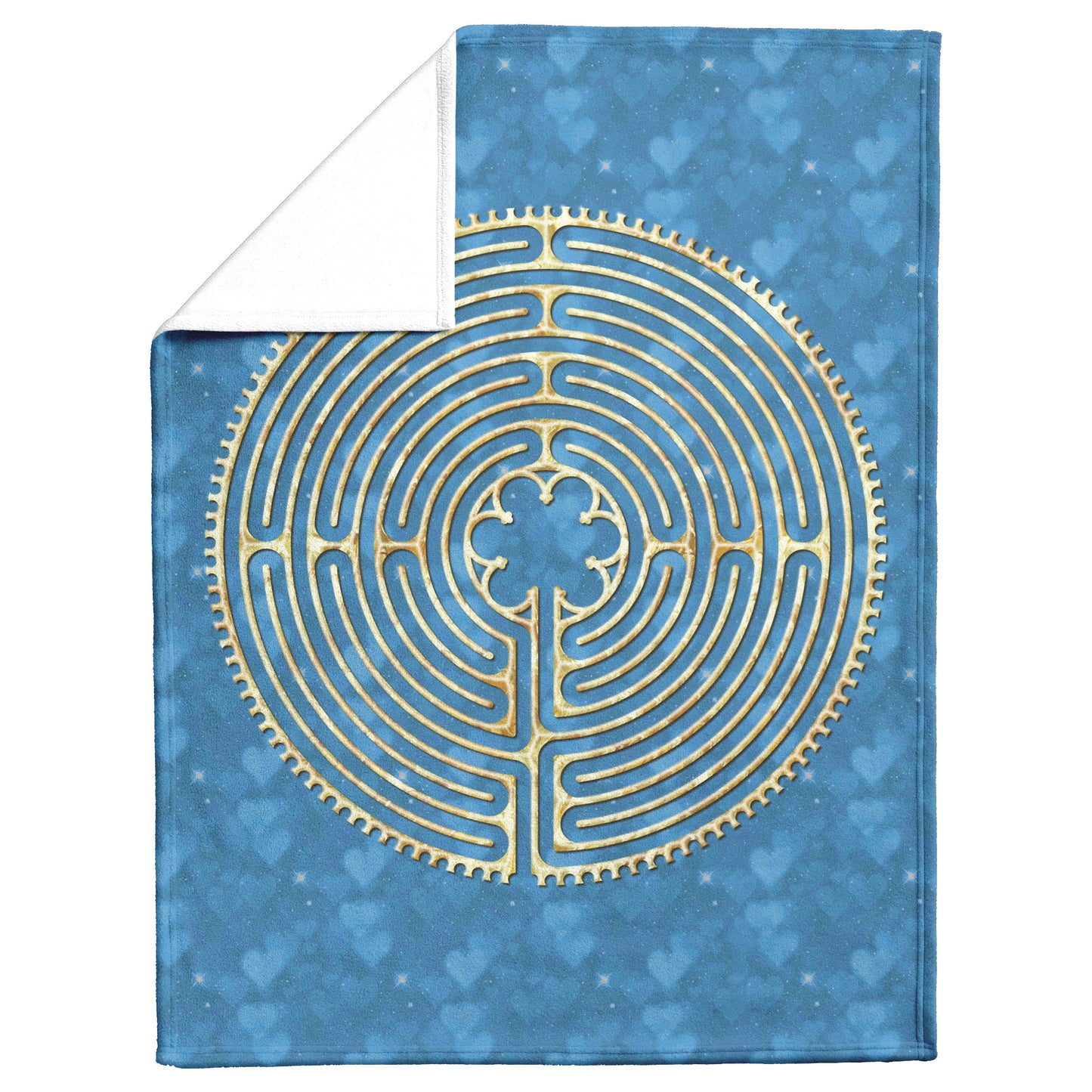 Chartres Labyrinth Therapy Blanket - Blue