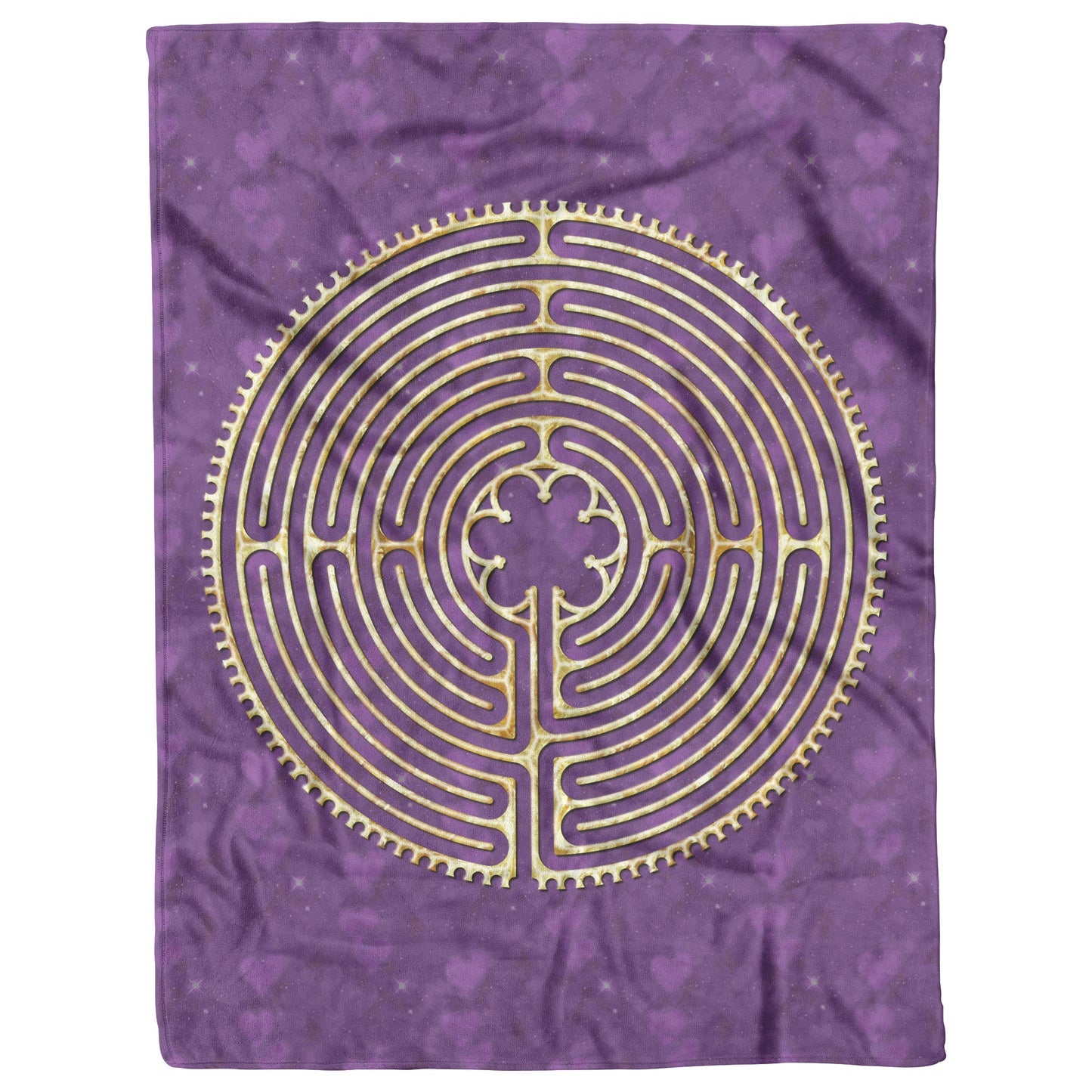 Chartres Labyrinth Therapy Blanket - Purple