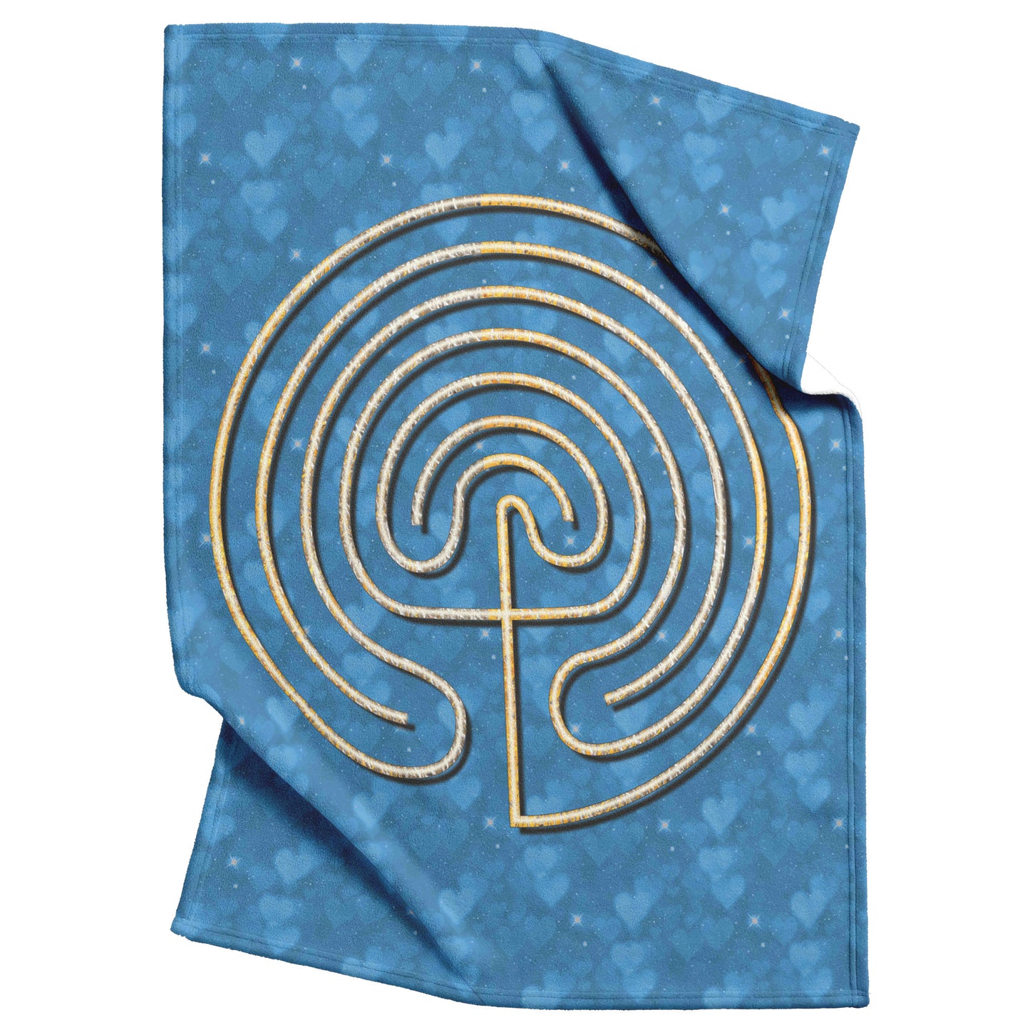 Cretian Labyrinth Therapy Blanket - Blue