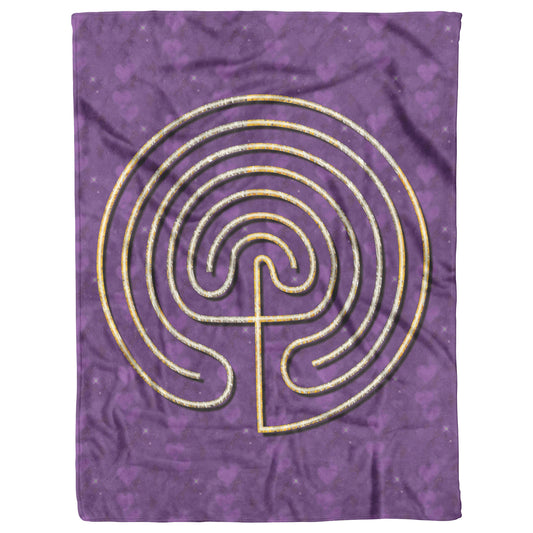 Cretian Labyrinth Therapy Blanket - Purple