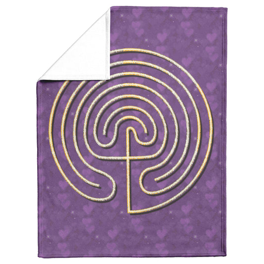 Cretian Labyrinth Therapy Blanket - Purple