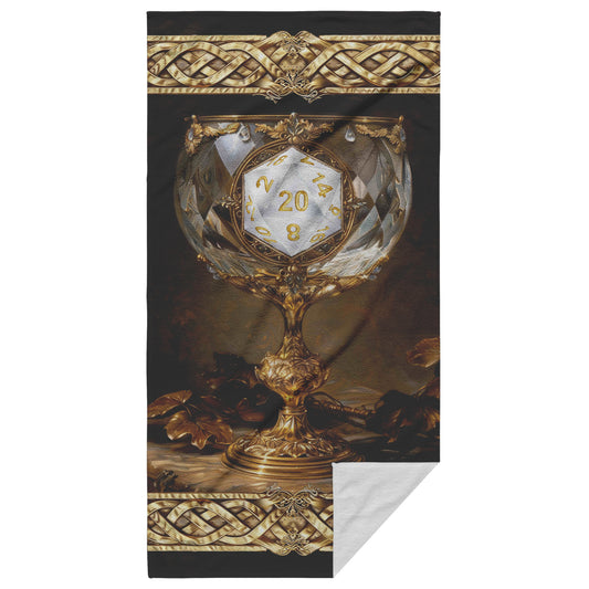 Crystal Goblet D20 Beach Towel