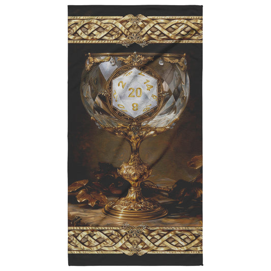 Crystal Goblet D20 Beach Towel