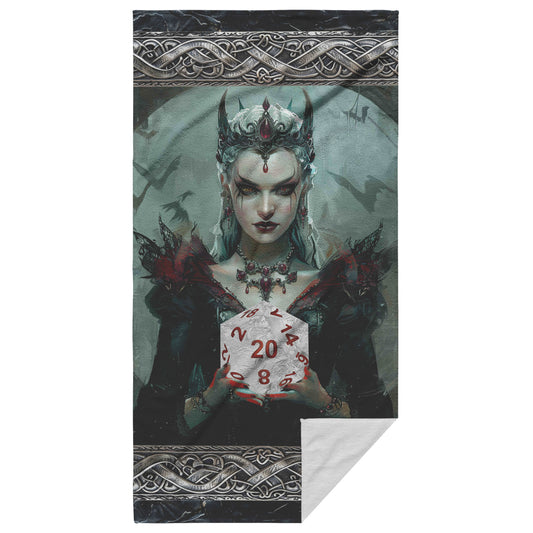 Crystal Queen D20 Art Beach Towel