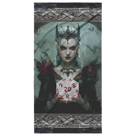 Crystal Queen D20 Art Beach Towel