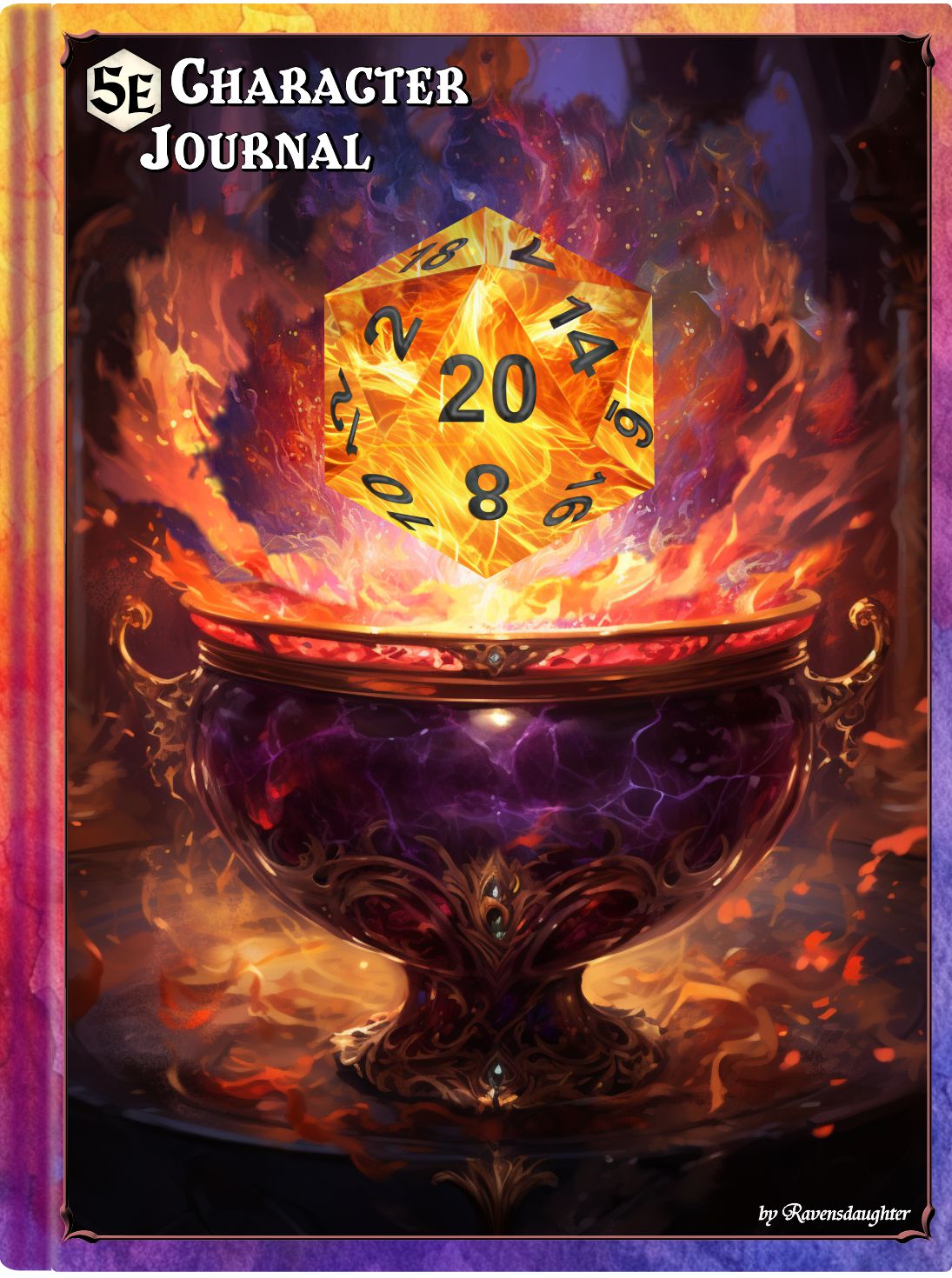 D20 Character Journal - Fire Cauldron