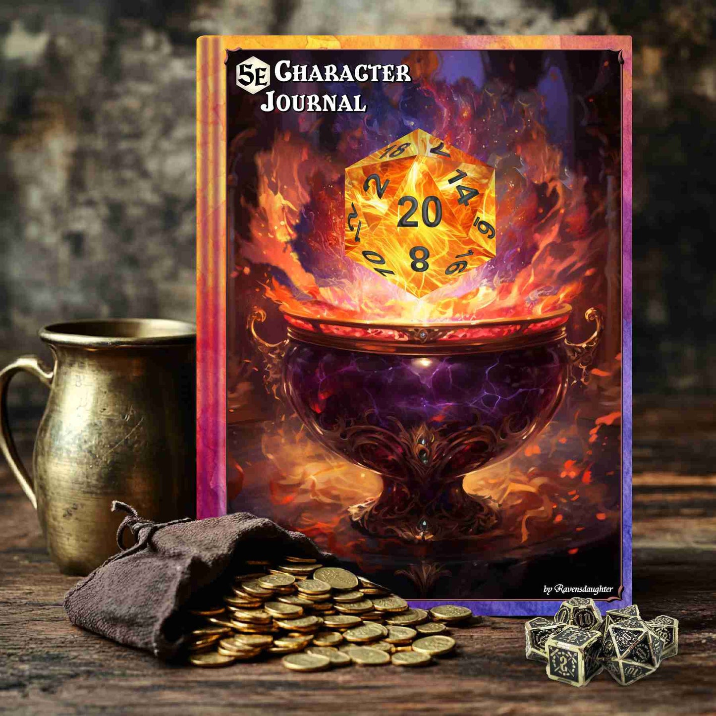 D20 Character Journal - Fire Cauldron