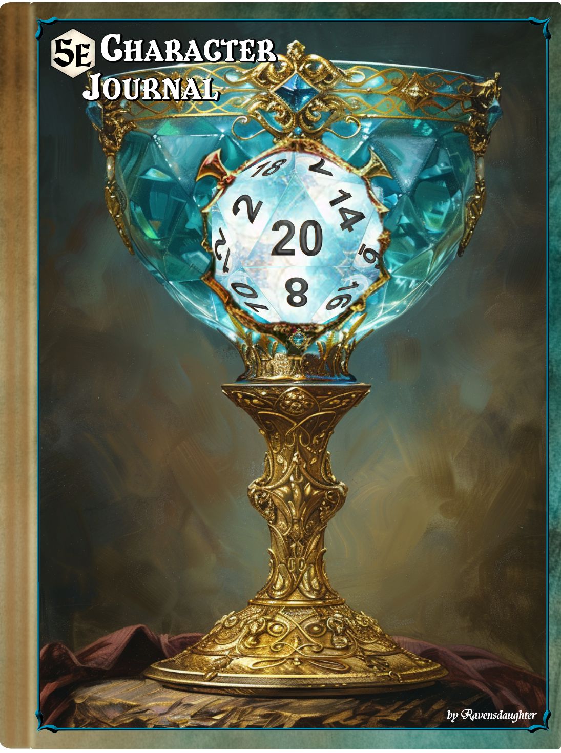 D20 Character Journal - Aquamarine Chalice